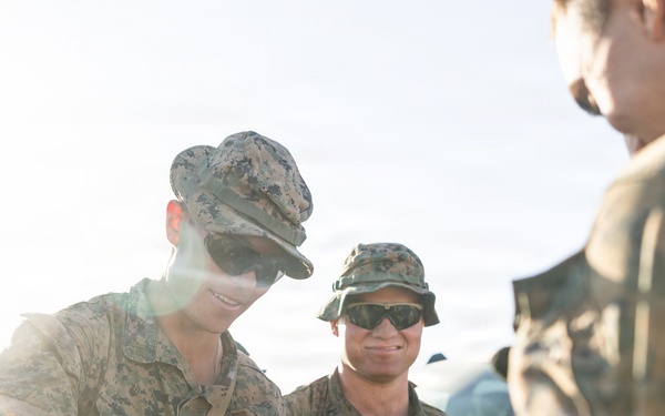 U.S. Marines with 2nd Bn., 1st Marines provide hot chow during AFX