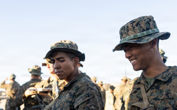 U.S. Marines with 2nd Bn., 1st Marines provide hot chow during AFX
