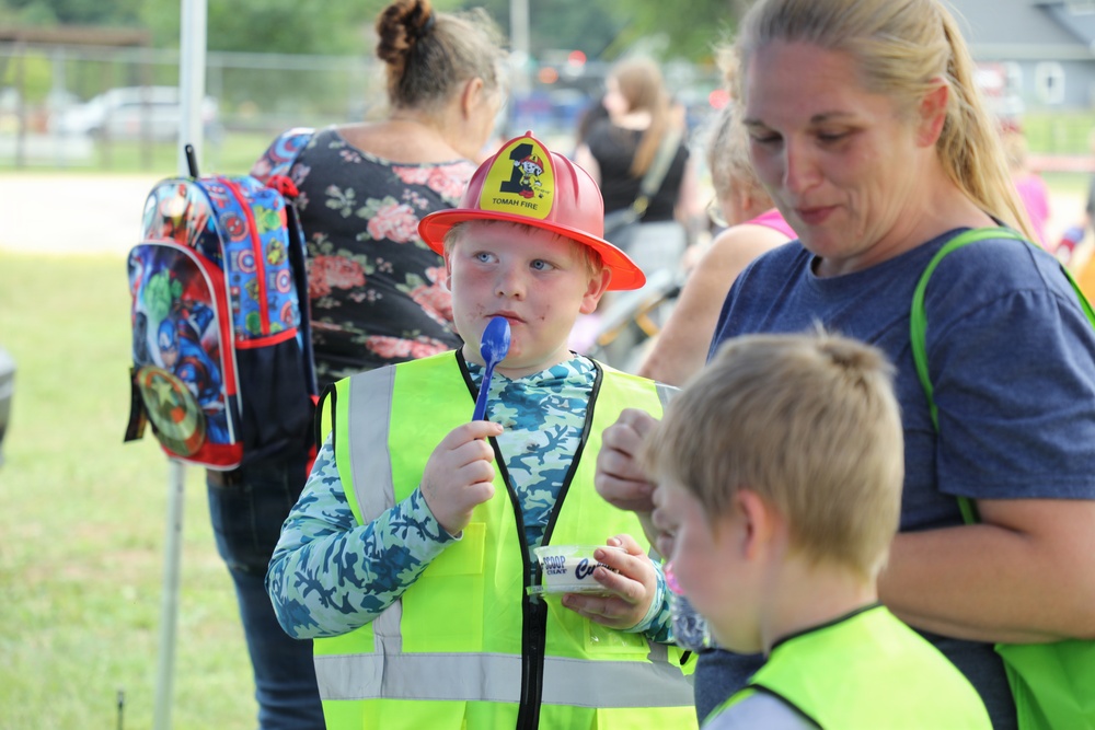 Fort McCoy emergency services personnel support 2026 National Night Out events in Tomah, Sparta