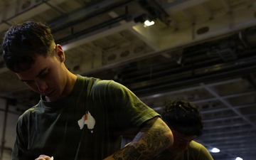 MRF-D Marines receive amphibious procedure classes aboard HMAS Canberra