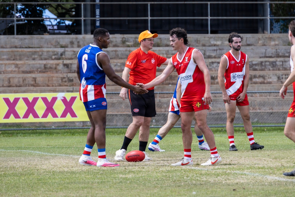MRF-D 26: US Marines participate in the Darwin 9s Australian-rules football tournament