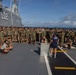 MRF-D Marines conduct group physical training aboard HMAS Canberra