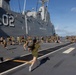 MRF-D Marines conduct group physical training aboard HMAS Canberra
