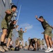 MRF-D Marines conduct group physical training aboard HMAS Canberra