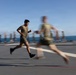 MRF-D Marines conduct group physical training aboard HMAS Canberra