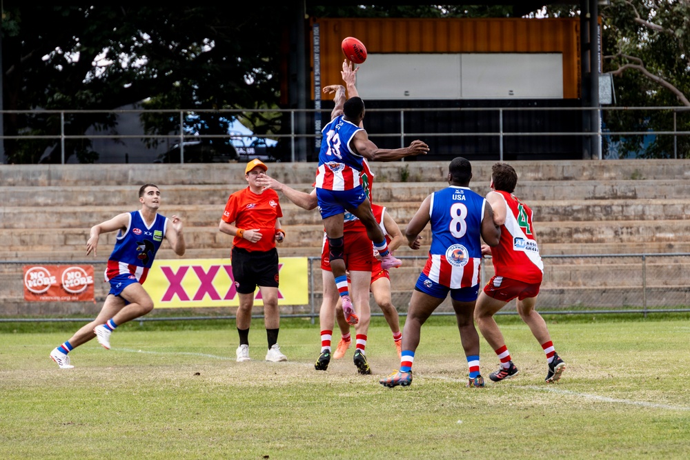 MRF-D 26: US Marines participate in the Darwin 9s Australian-rules football tournament