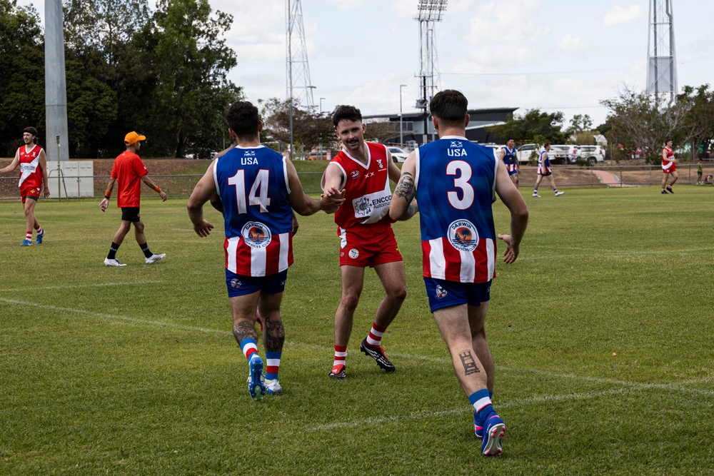 MRF-D 26: US Marines participate in the Darwin 9s Australian-rules football tournament