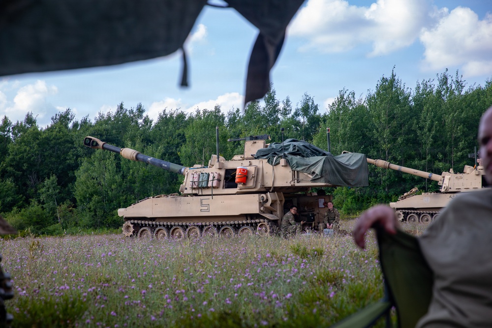 U.S., British Soldiers Await the Call for Fires During Northern Strike 26-2