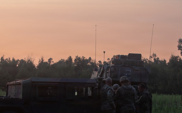 West Virginia National Guard's 201st Field Artillery Battalion conduct night operations during Northern Strike 26-2