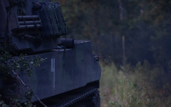West Virginia National Guard's 201st Field Artillery Battalion conduct night operations during Northern Strike 26-2