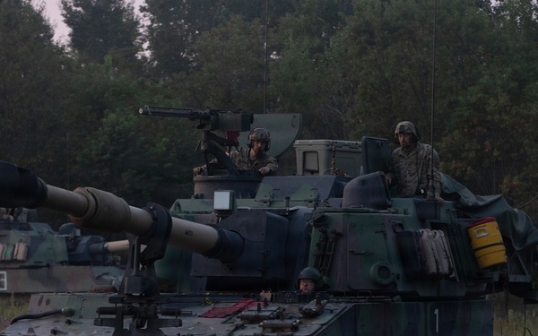 West Virginia National Guard's 201st Field Artillery Battalion conduct night operations during Northern Strike 26-2