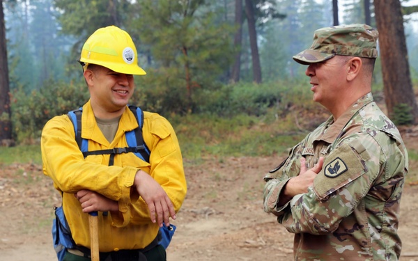 Congresswoman Kim Schrier visits National Guard Soldiers and Airmen at Little Giant Fire