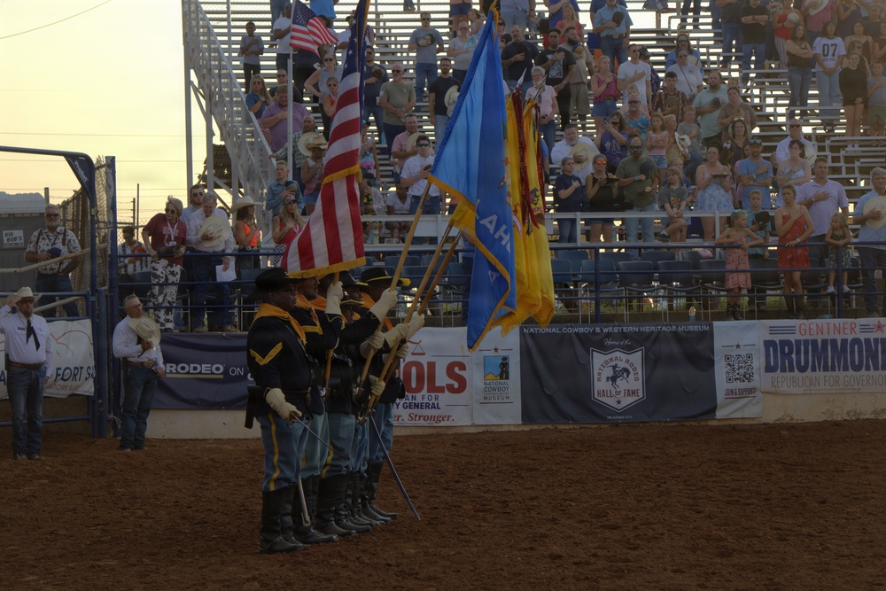 Buffalo Soldiers present Color Guard at Rodeo