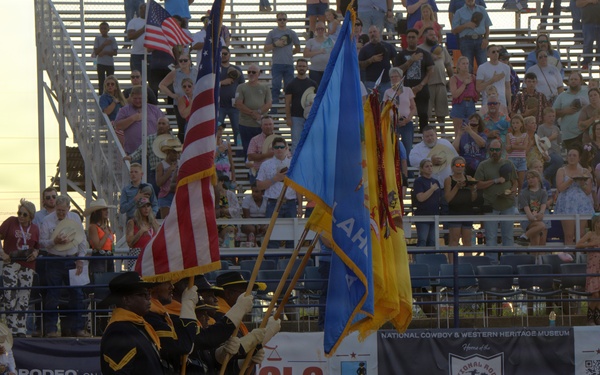 Buffalo Soldiers present Color Guard at Rodeo