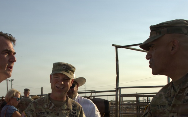 Oklahoma Governor Kevin Stitt joins Fort Sill leadership at rodeo