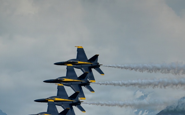 U.S. Navy Blue Angels perform at the Arctic Thunder Open House 2026