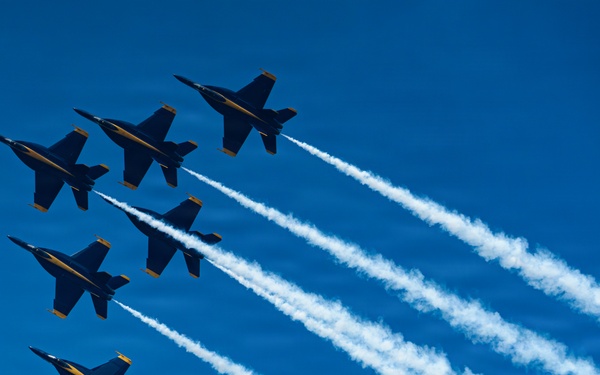 U.S. Navy Blue Angels perform at the Arctic Thunder Open House 2026