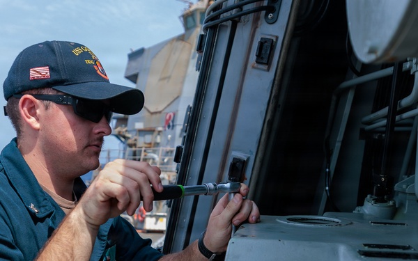 5-inch Gun Maintenance aboard USS Gonzalez