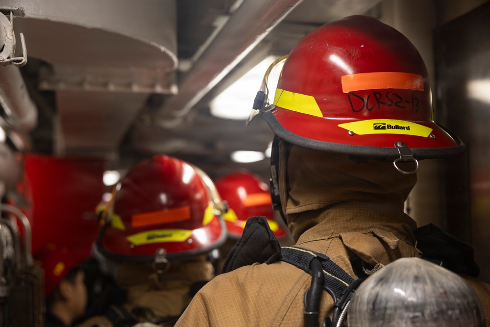 USS Roosevelt (DDG 80) Sailors Conduct General Quarters Drill