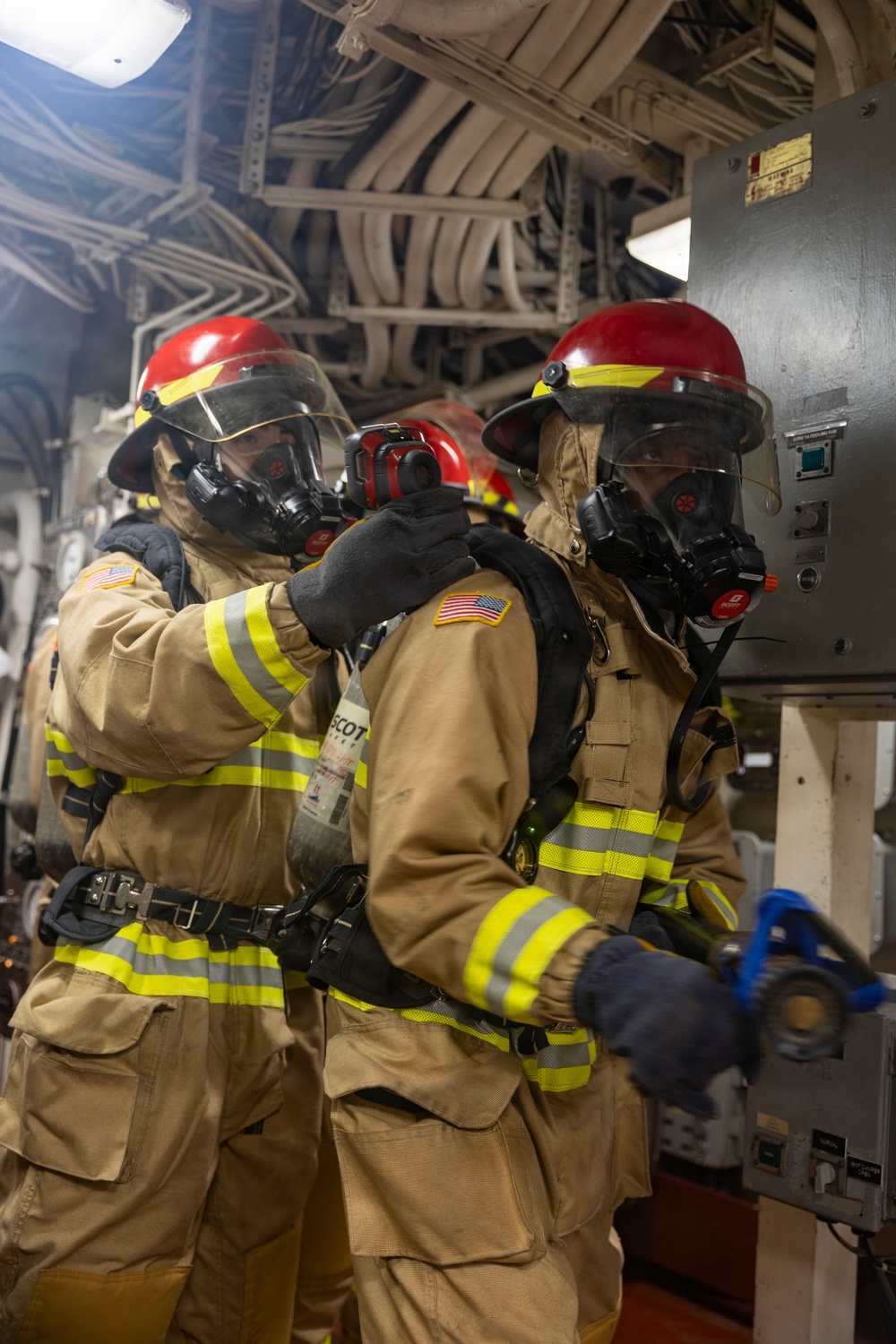 USS Roosevelt (DDG 80) Sailors Conduct General Quarters Drill