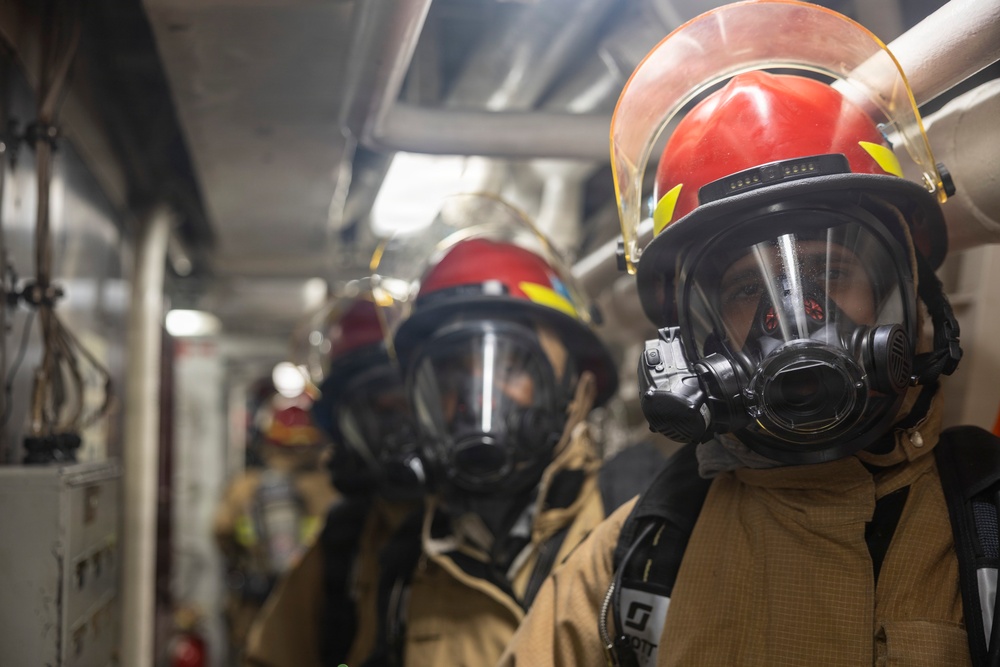 USS Roosevelt (DDG 80) Sailors Conduct General Quarters Drill