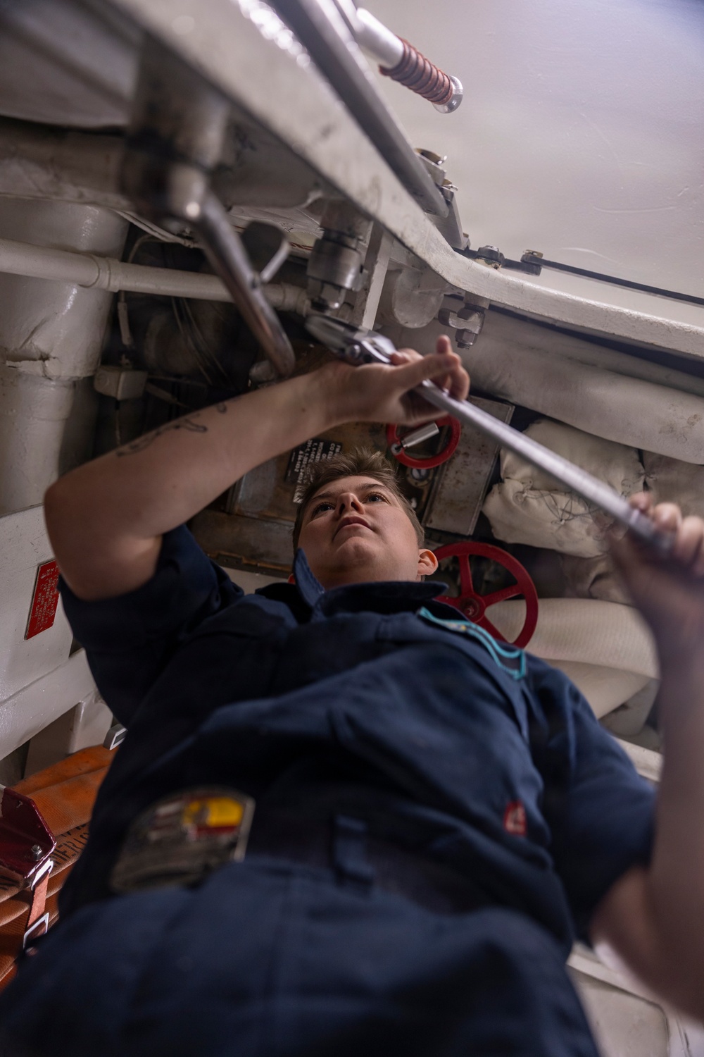 Sailors Conduct Maintenance on USS Roosevelt (DDG 80)