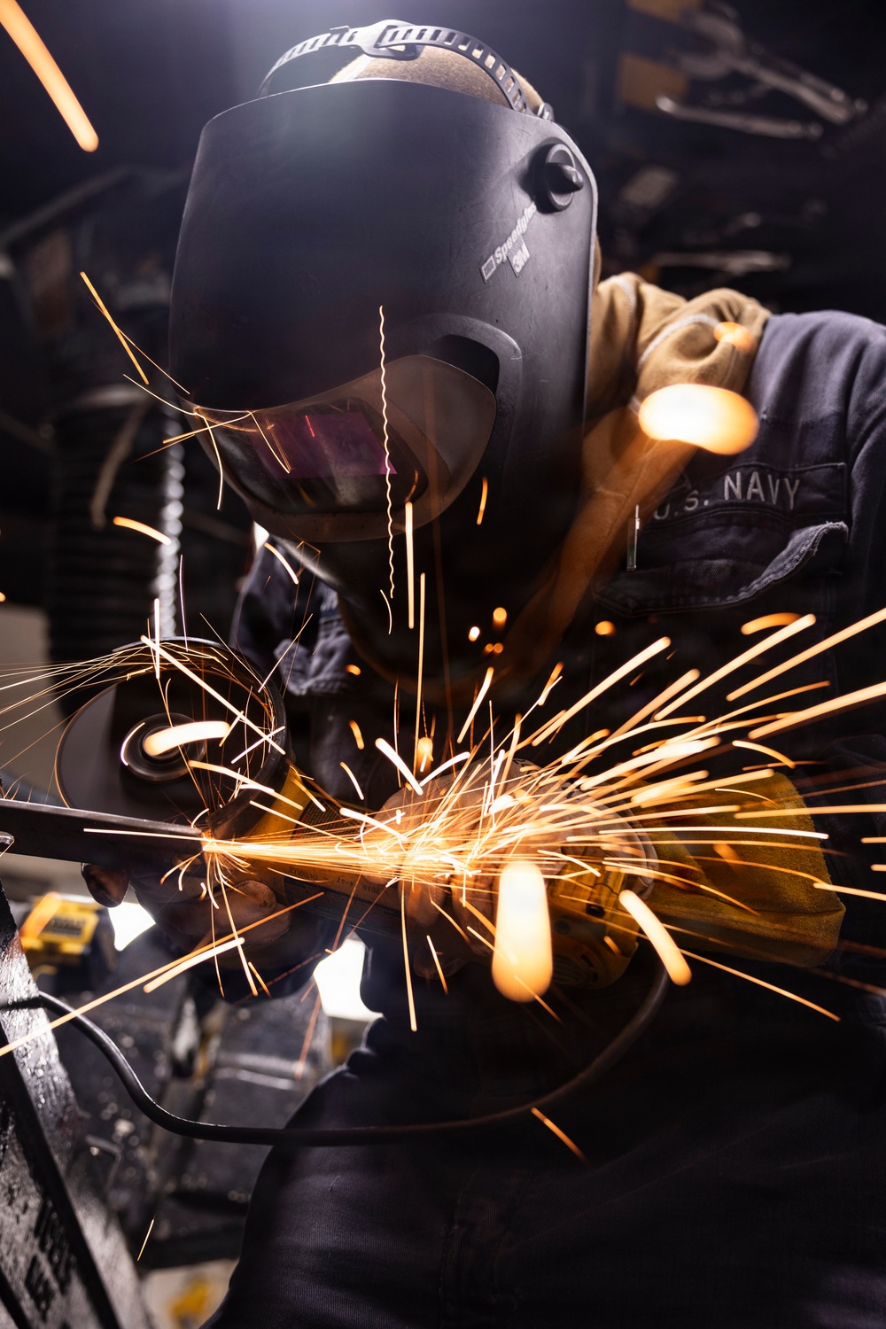 Cutting Metal In The Repair Shop