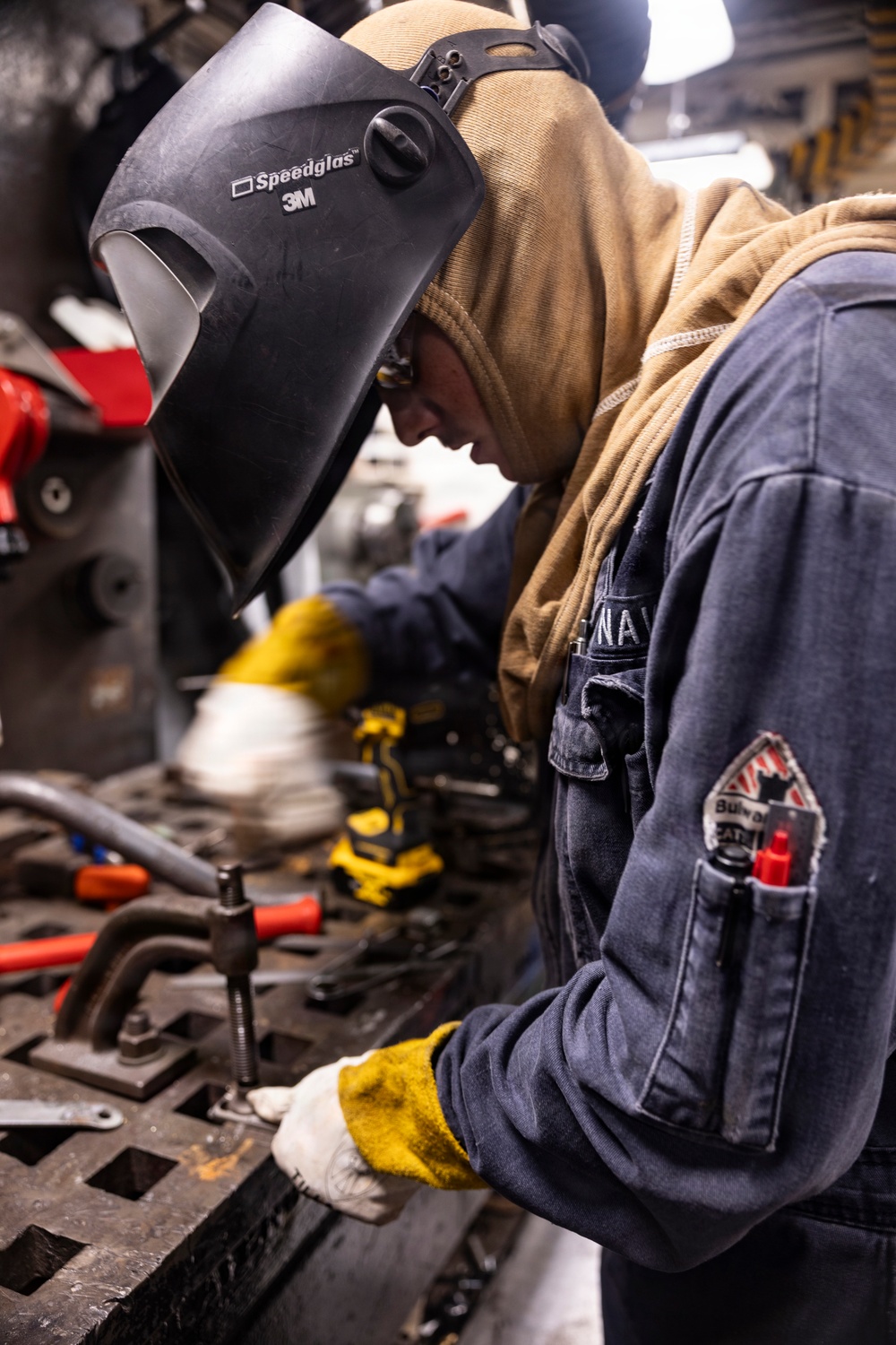 Cutting Metal In The Repair Shop