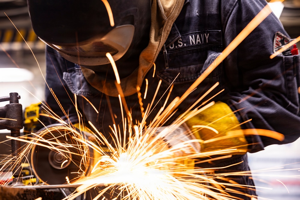 Cutting Metal In The Repair Shop