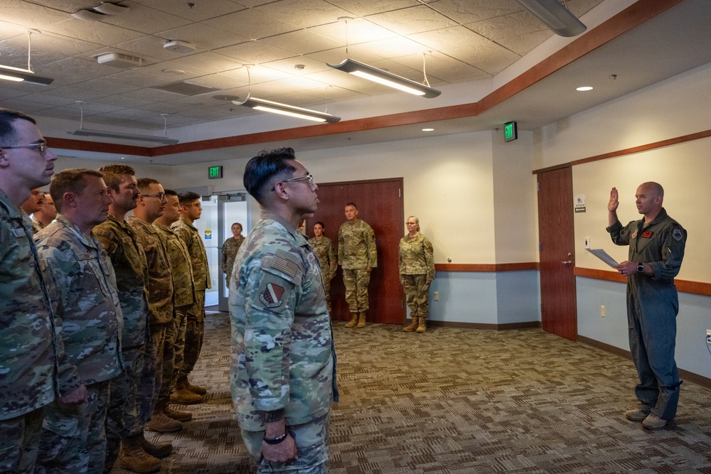 140th Wing mass re-enlistment ceremony
