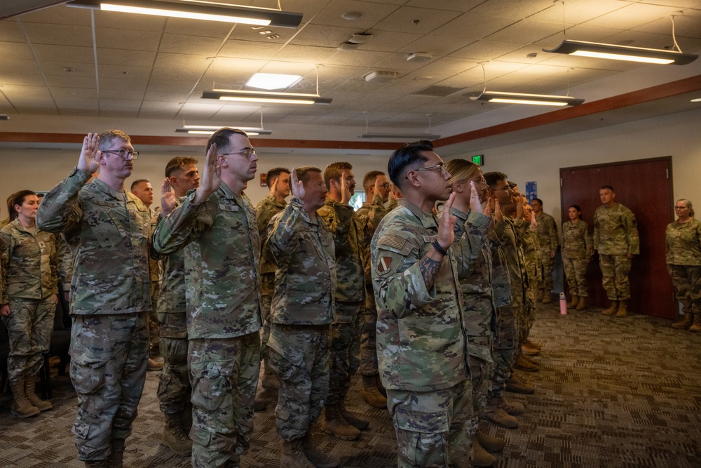 140th Wing mass re-enlistment ceremony