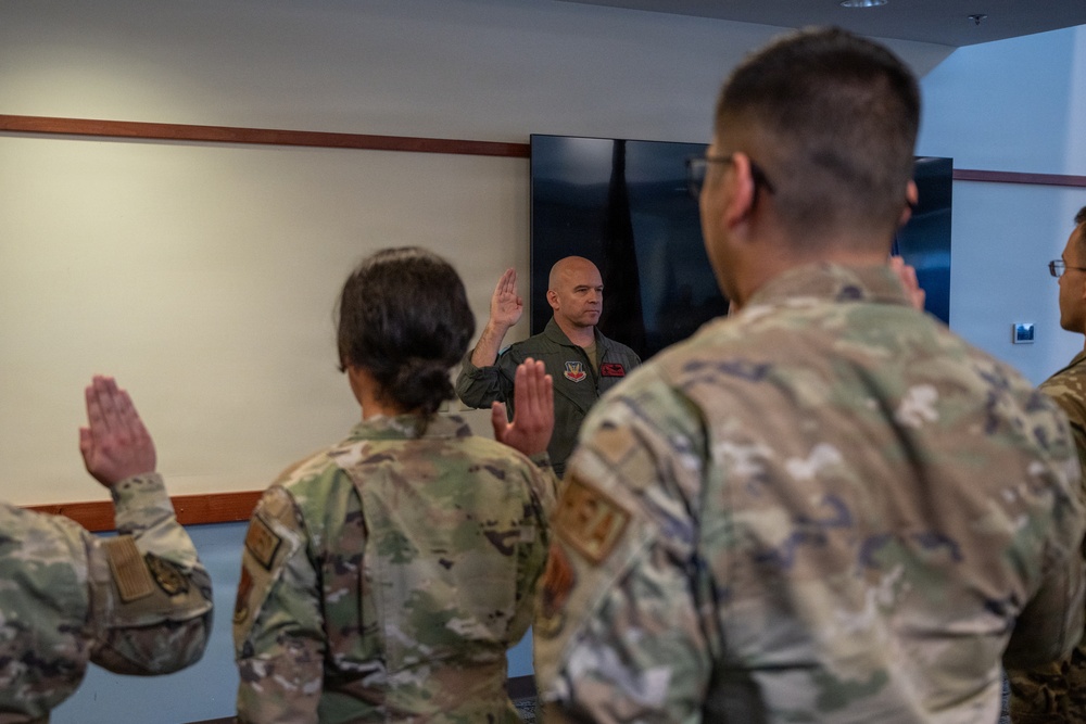 140th Wing mass re-enlistment ceremony