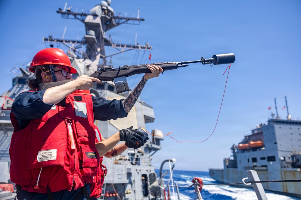 USS Roosevelt (DDG 80) Conducts RAS with USNS William McLean (T-AKE 12)