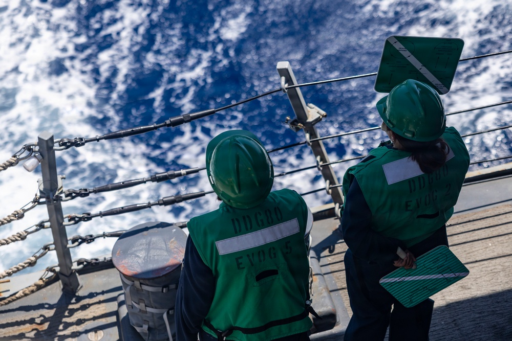 USS Roosevelt (DDG 80) Conducts RAS with USNS William McLean (T-AKE 12)