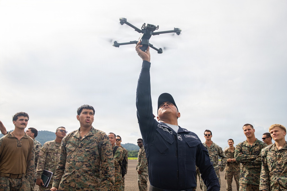 Counter-small unmanned aerial system training at PANAMAX 2026