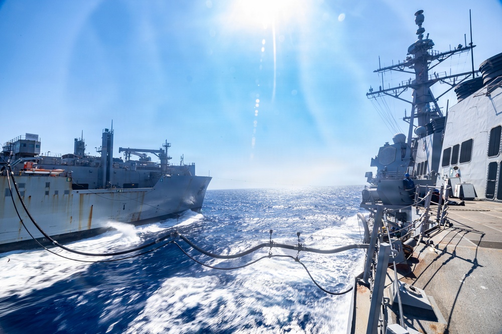 USS Roosevelt (DDG 80) Conducts RAS with USNS William McLean (T-AKE 12)
