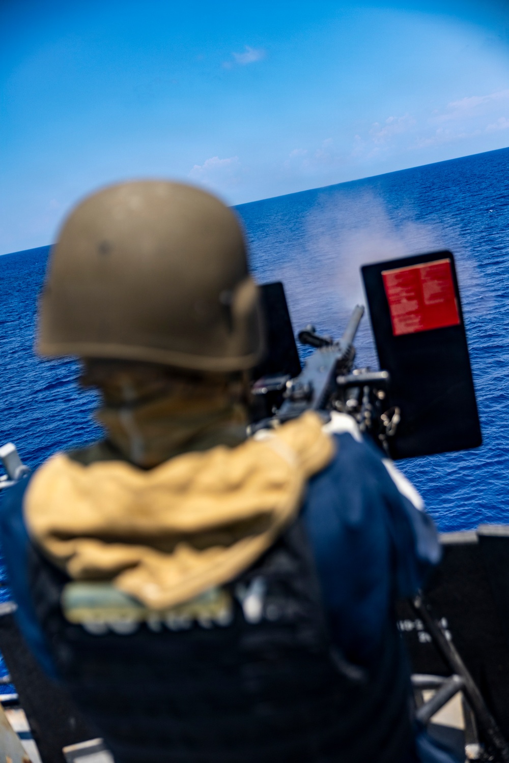 Crew Served Weapons Shoot Aboard USS Roosevelt (DDG 80)