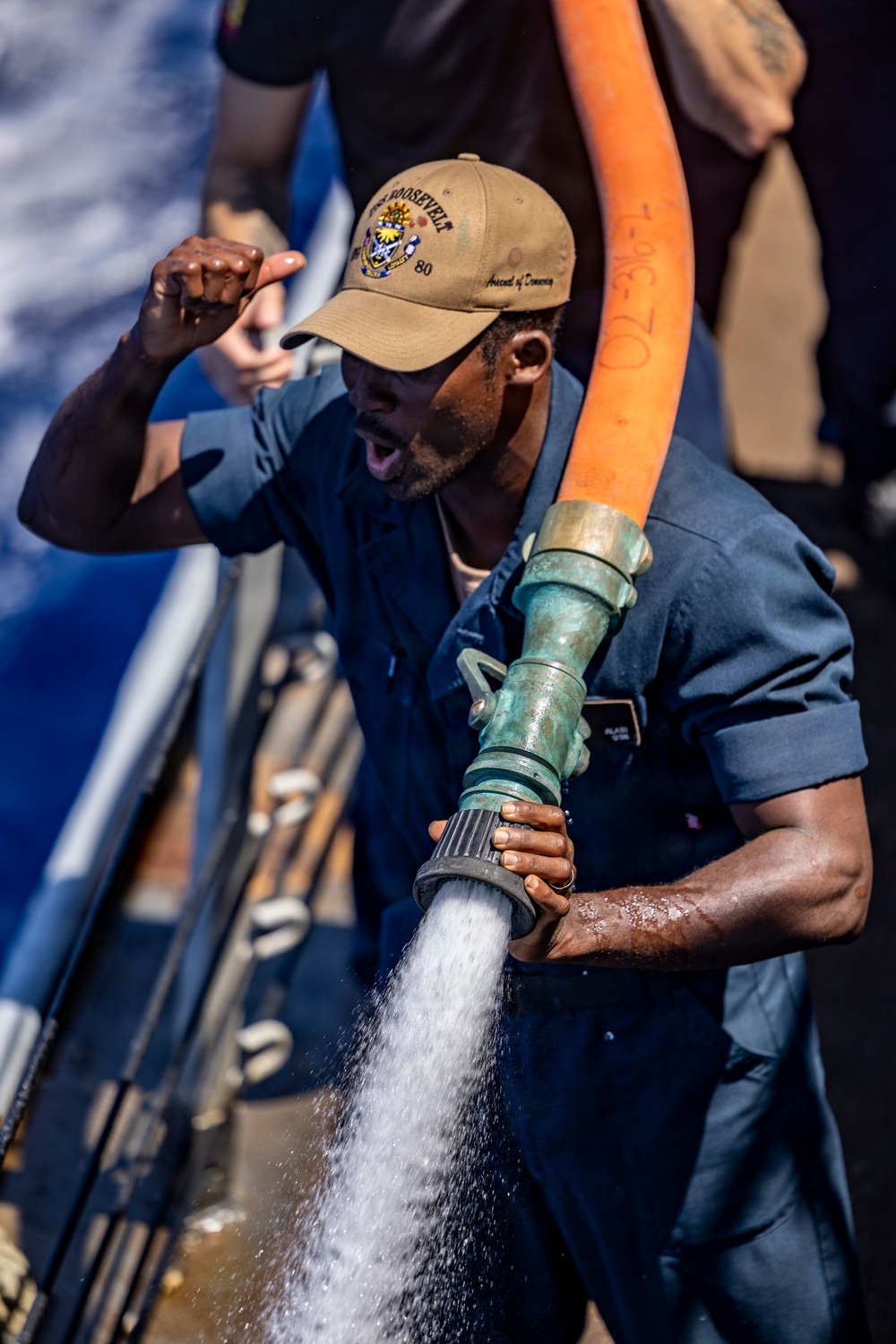 Fresh Water Washdown With USS Roosevelt (DDG 80) Crew