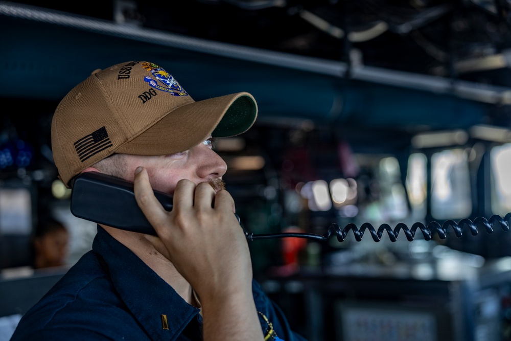 Pilothouse Operations Aboard USS Roosevelt (DDG 80)