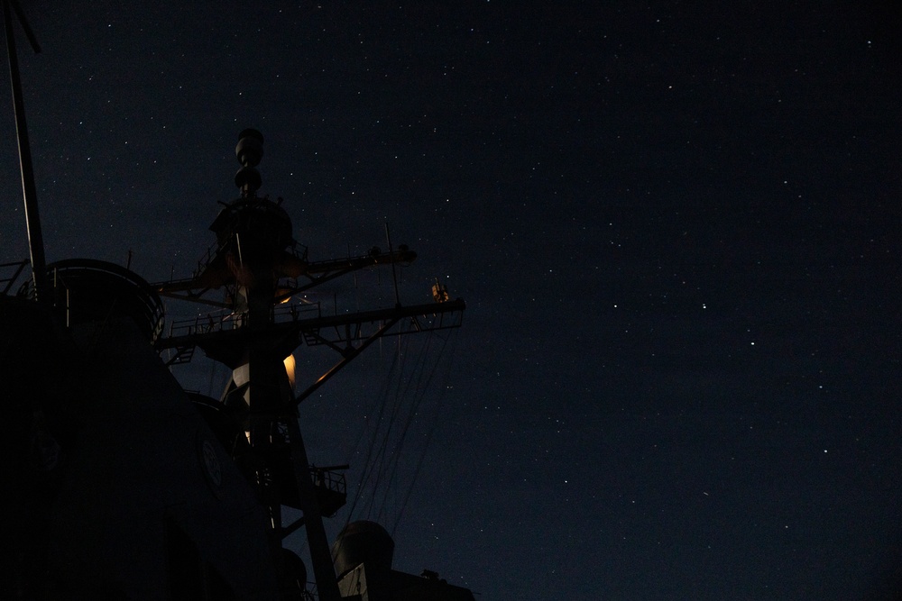 USS Roosevelt (DDG 80) At Night