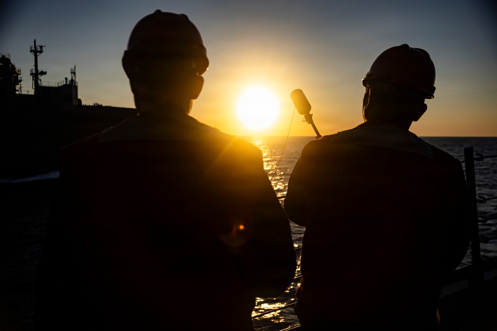 Early Morning RAS With USNS William McLean (T-AKE 12)