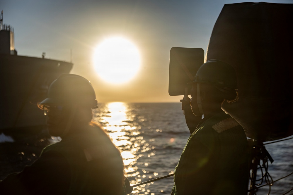 Early Morning RAS With USNS William McLean (T-AKE 12)