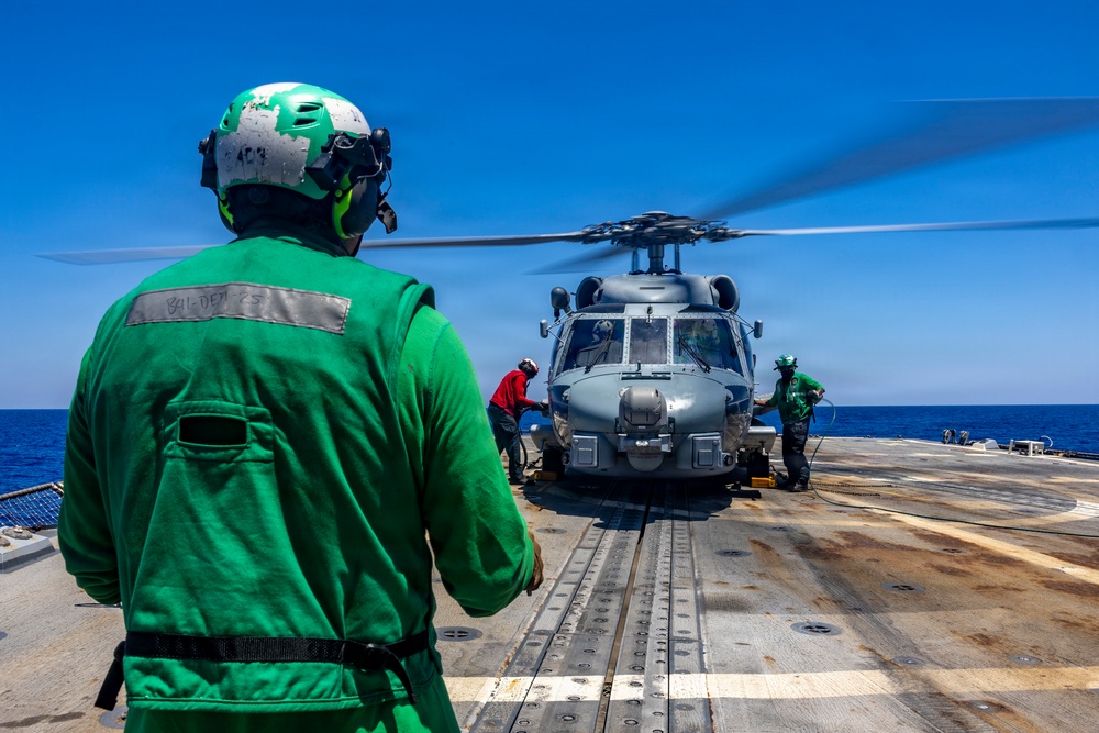 Flight Quarters With (HSM) 79 Aboard USS Roosevelt (DDG 80)