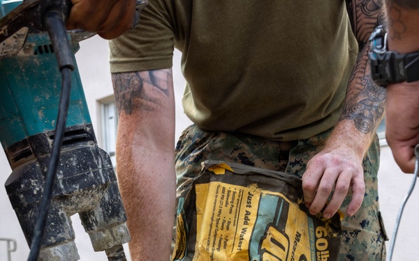 MWSS-171 Marines Partner with Airmen to Maintain Base Infrastructure