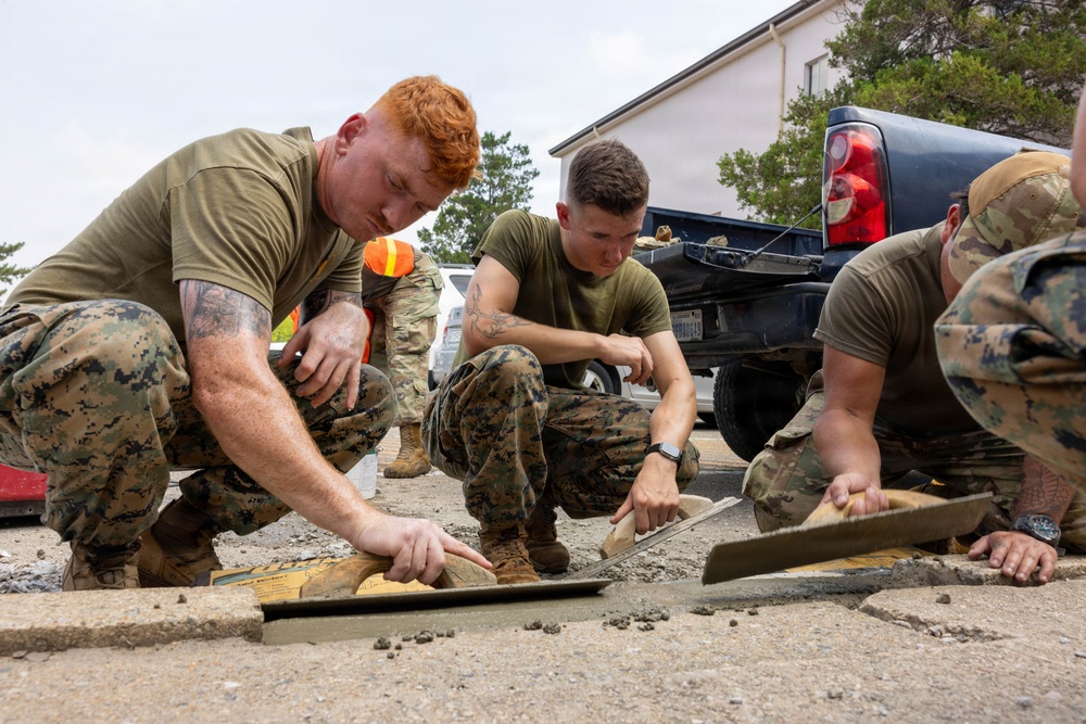 MWSS-171 Marines Partner with Airmen to Maintain Base Infrastructure