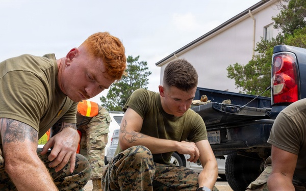 MWSS-171 Marines Partner with Airmen to Maintain Base Infrastructure