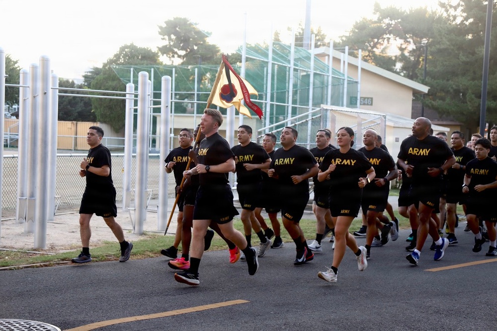 19th ESC Soldiers Build Cohesion Through Company Run