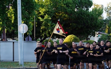 19th ESC Soldiers Build Cohesion Through Company Run