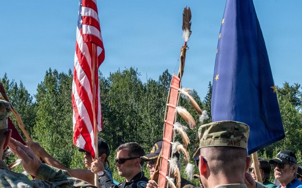 JBER senior leaders attend the Native Village of Eklutna powwow