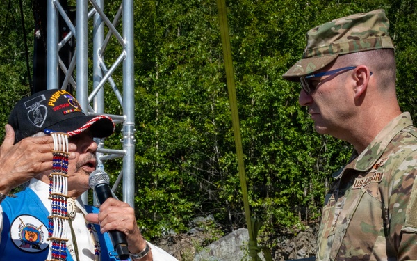 JBER senior leaders attend the Native Village of Eklutna powwow